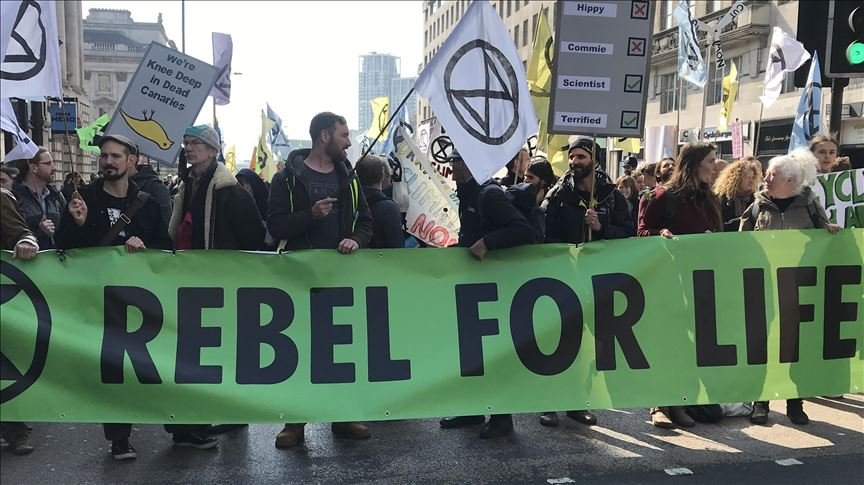 Thousands of People Protest for Climate Rebellion in the London Streets