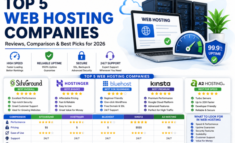 Top 5 Web Hosting Companies: Expert Reviews, Comparisons & Best Picks for SEO in 2026