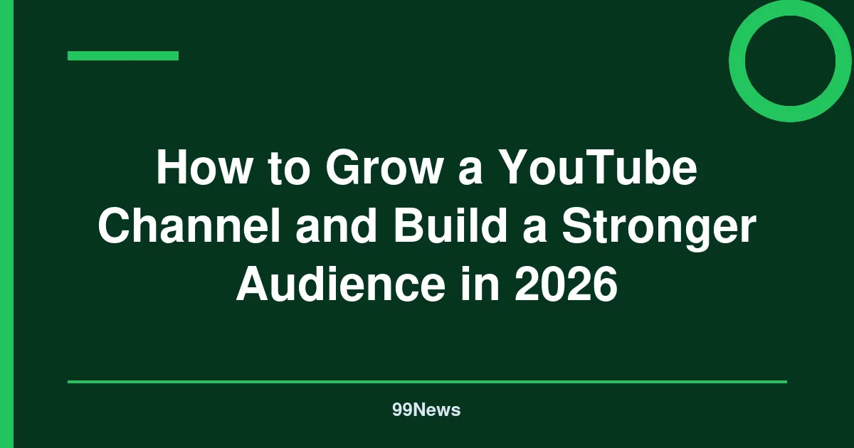 How to Grow a YouTube Channel and Build a Stronger Audience in 2026