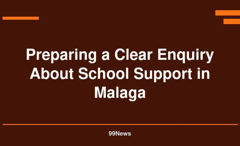Preparing a Clear Enquiry About School Support in Malaga